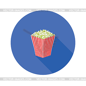 Попкорн плоским значок - векторный клипарт / векторное изображение