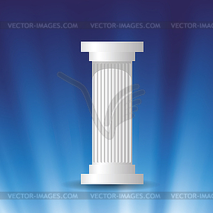 White marble column - vector clip art