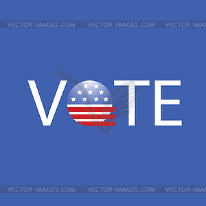 United States Election Vote Button - vector image