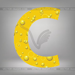 Beer letter C - vector image