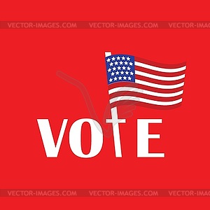 Vote in USA - color vector clipart