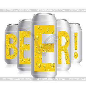 Beer cans - vector clipart