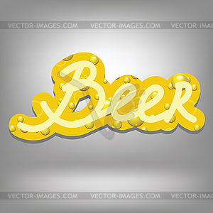 Beer text - vector clipart / vector image