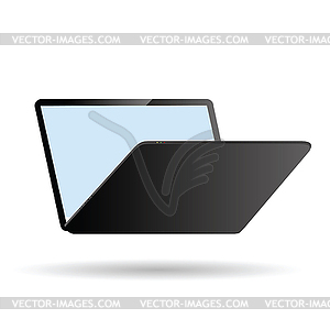 Modern laptop - vector clipart
