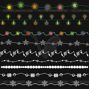 Bright garlands - vector clip art