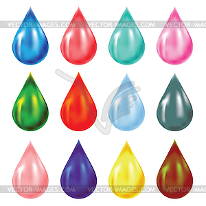 Set of drops - vector clip art