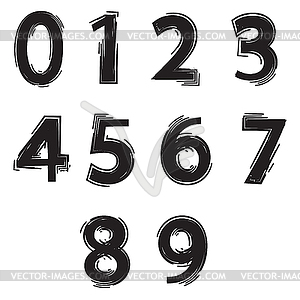 Set of numbers - vector clipart