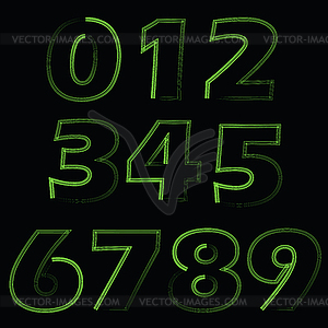 Зеленые цифры - иллюстрация в векторе