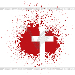 Bloody cross - vector clipart