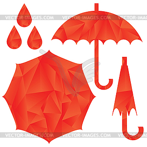 Umbrella set - vector clipart