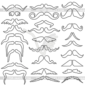 Moustaches set - vector clipart