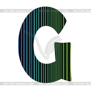 Neon letter G - vector clipart