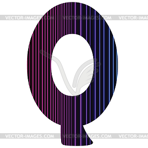 Neon letter Q - vector clip art