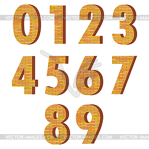 Brick numbers - vector clip art