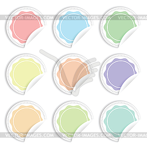Set of stickers - color vector clipart