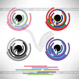 Eye icons set - vector clipart