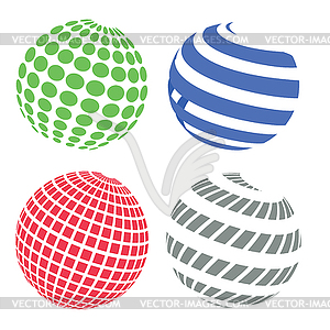 Sphere icons - vector clipart