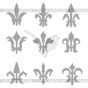 Fleur de lis set - vector clipart