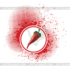 Red pepper - color vector clipart