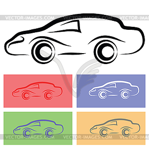 Car silhouette - vector clipart