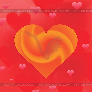 Wave heart - vector image