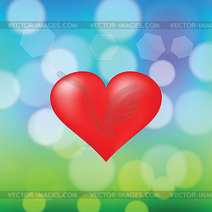 Red heart - vector clipart