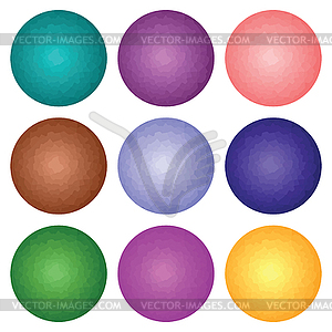 Set of spheres - vector clipart