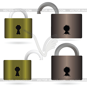 Padlock icons - vector image