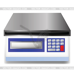 Digital weighing scale - vector image
