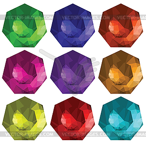 Brilliant cut gems - vector image