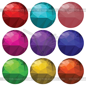 Brilliant cut gems - vector clipart