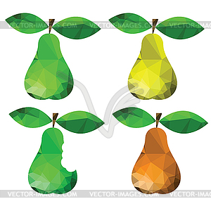 Pears - color vector clipart