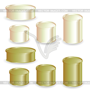 Tin cans - vector image