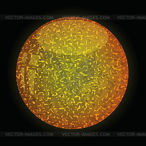 Yellow sphere - vector clipart