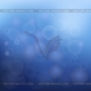 Blue Christmas Background With White Snowflakes - vector clip art