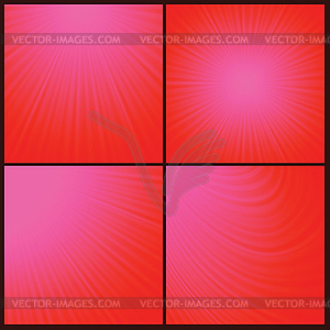 Red rays background - vector clipart