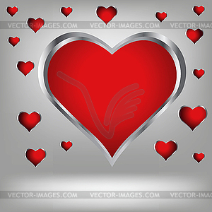 Red heart - vector clipart