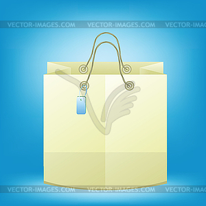 Paper bag - color vector clipart