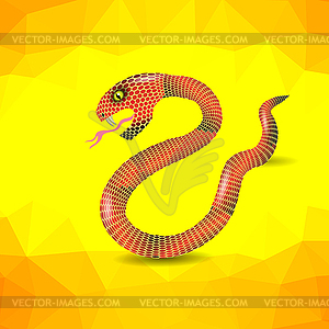 Red Snake - vector image