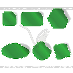 Collection Green Stickers - vector image