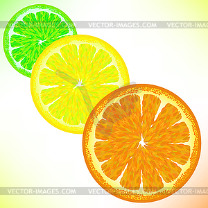 Lime Lemon Orange - vector clip art