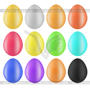 Set of Colorful Eggs - vector clip art