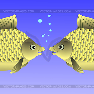 Freshwater Fishes - vector clip art