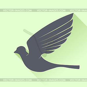 Серый Bird - векторный рисунок
