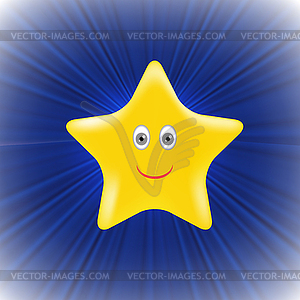 Yellow Star - royalty-free vector clipart