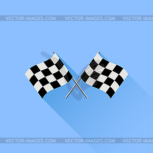 Checkered Flags - vector clip art