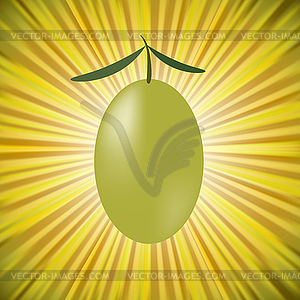 Single Olive - vector clipart