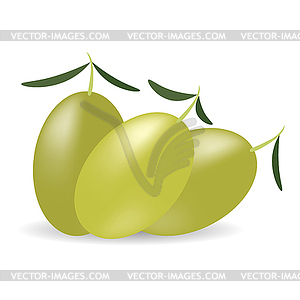 Green Olives - vector image