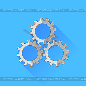 Set of Gears Icon - vector image