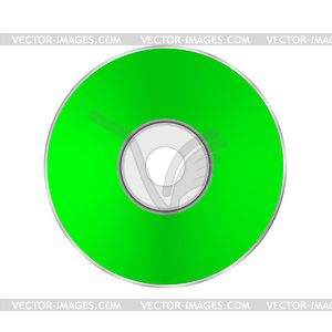 Green Compact Disc - vector clipart